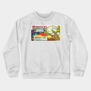 Label for Peacock's greengage and apple jam Crewneck Sweatshirt